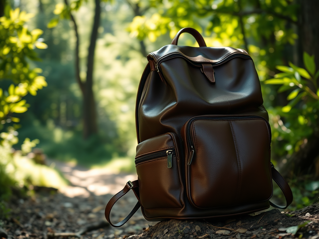 Womens Leather Travel Backpack